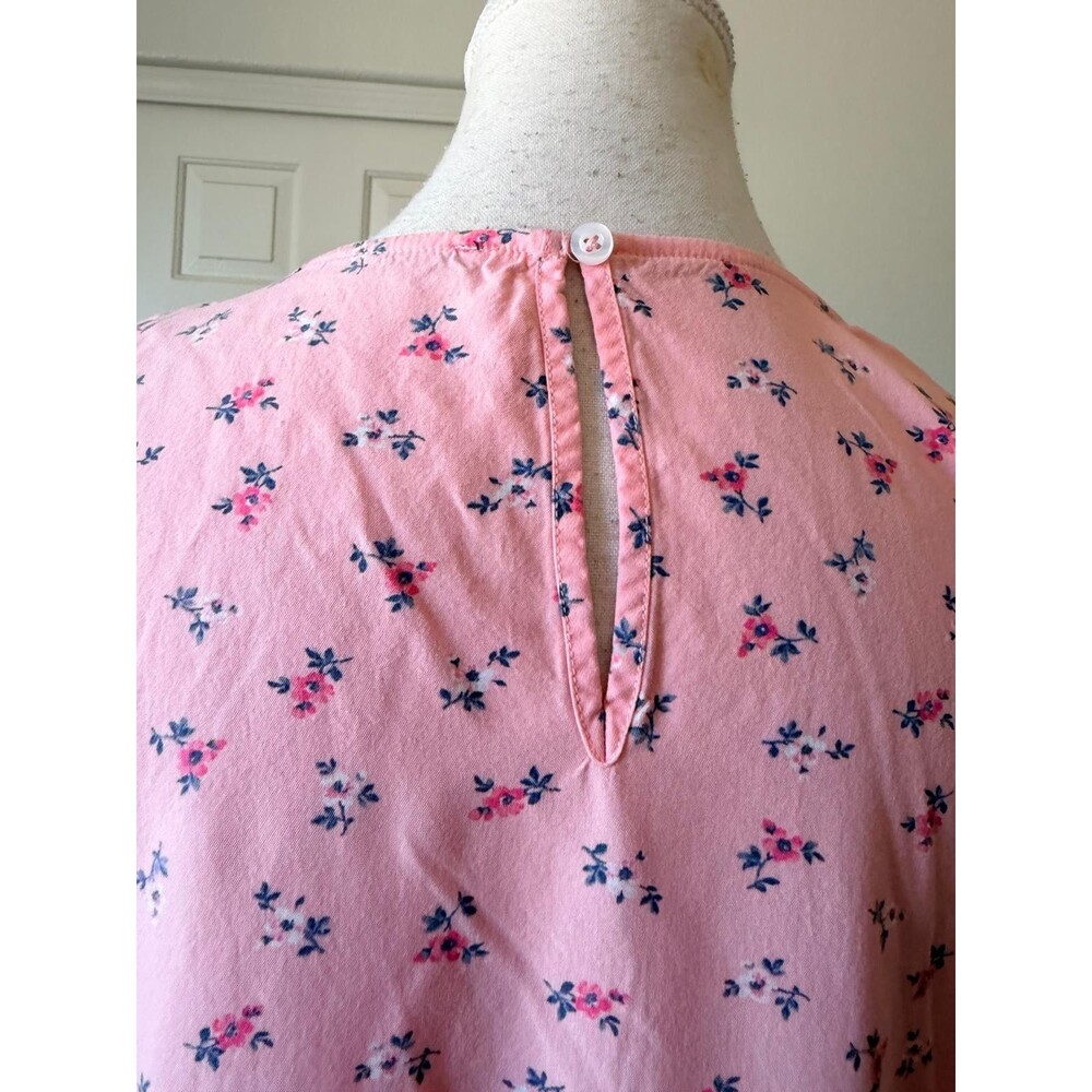 Abercrombie Women's Floral M Pink Puplum Bell Sleeve Blouse - Picture 3 of 14
